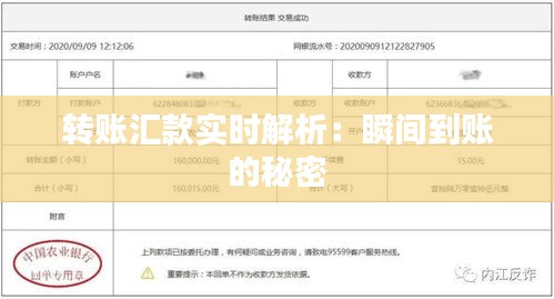 转账汇款实时解析：瞬间到账的秘密