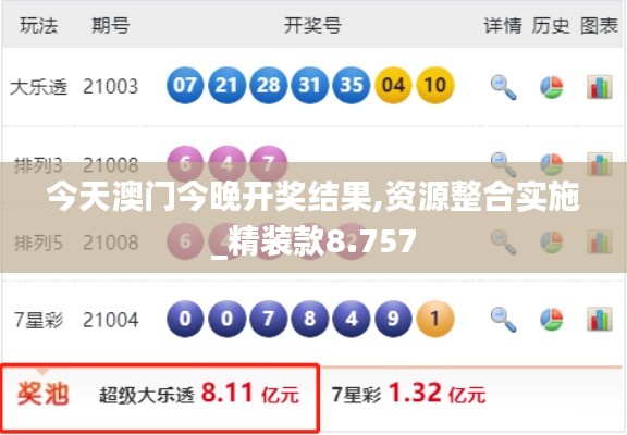 今天澳门今晚开奖结果,资源整合实施_精装款8.757