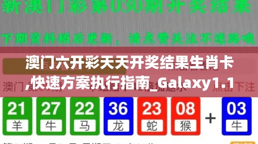 澳门六开彩天天开奖结果生肖卡,快速方案执行指南_Galaxy1.105