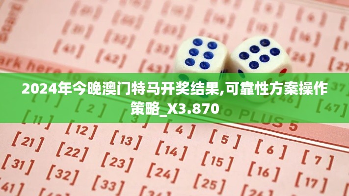 2024年今晚澳门特马开奖结果,可靠性方案操作策略_X3.870