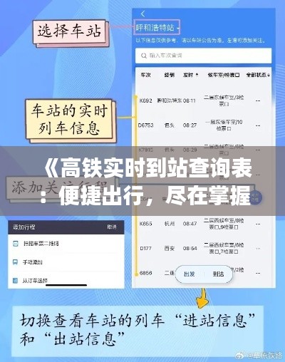 《高铁实时到站查询表：便捷出行，尽在掌握》