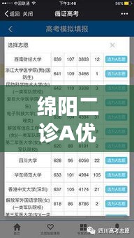 绵阳二诊A优线最新消息：绵阳二诊成绩对比分析 