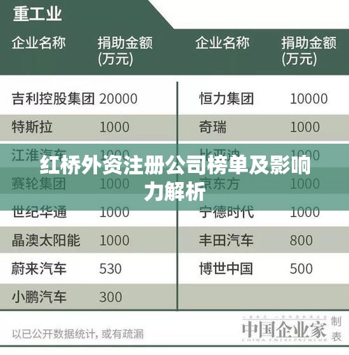 红桥外资注册公司榜单及影响力解析