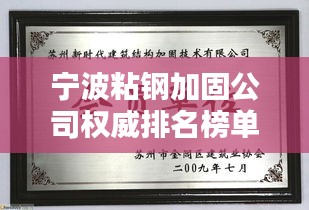 宁波粘钢加固公司权威排名榜单揭晓！