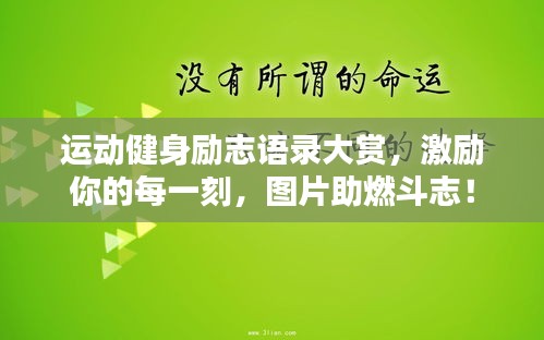 运动健身励志语录大赏，激励你的每一刻，图片助燃斗志！