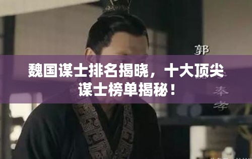 魏国谋士排名揭晓，十大顶尖谋士榜单揭秘！