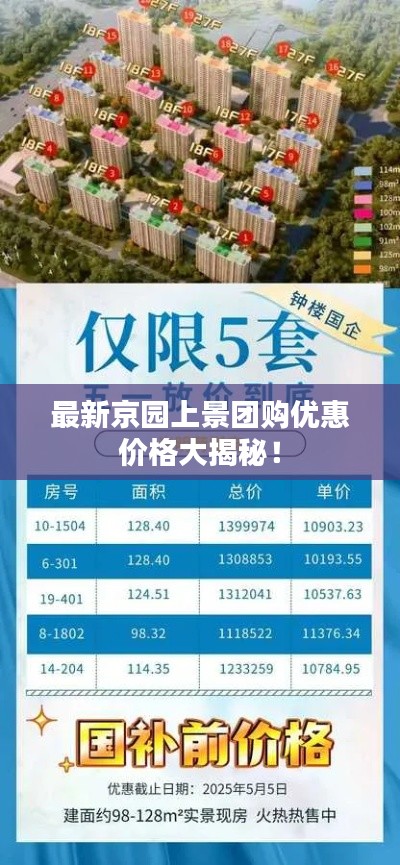 最新京园上景团购优惠价格大揭秘！