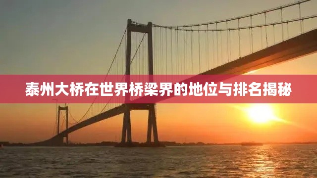 泰州大桥在世界桥梁界的地位与排名揭秘