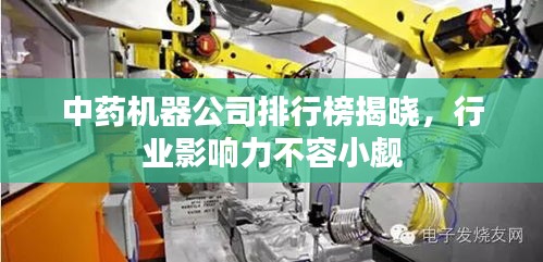 中药机器公司排行榜揭晓，行业影响力不容小觑
