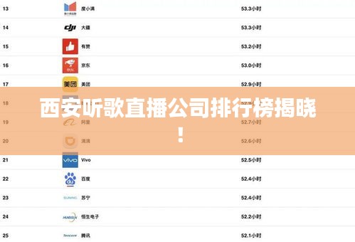西安听歌直播公司排行榜揭晓！