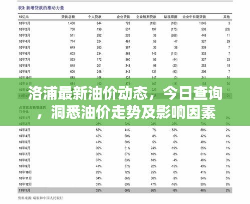 洛浦最新油价动态，今日查询，洞悉油价走势及影响因素