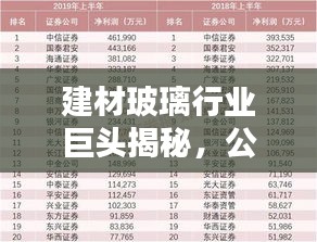 建材玻璃行业巨头揭秘，公司排名及实力比拼