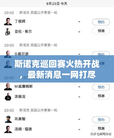 斯诺克巡回赛火热开战，最新消息一网打尽