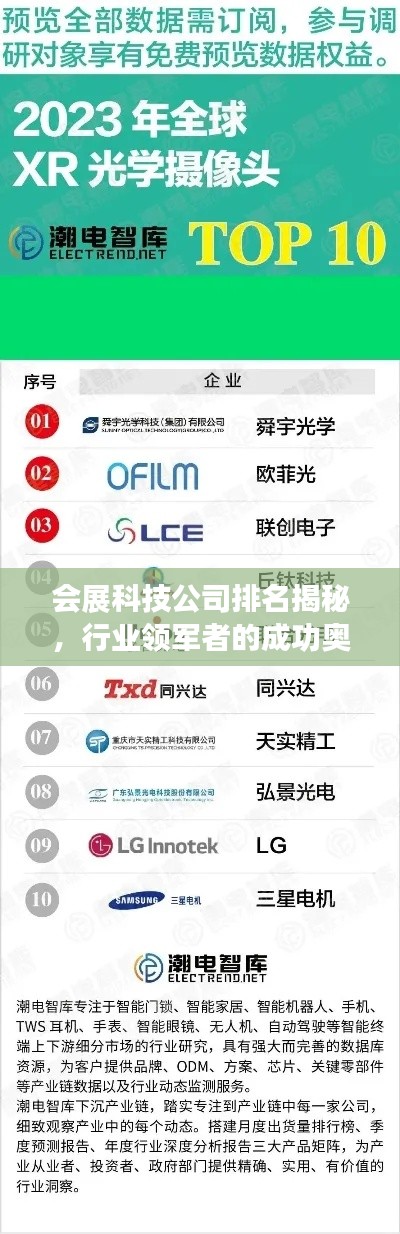 会展科技公司排名揭秘，行业领军者的成功奥秘探索